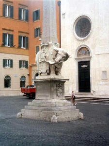 Photo:  Lorenzo Bernini,Obelisco della Minerva